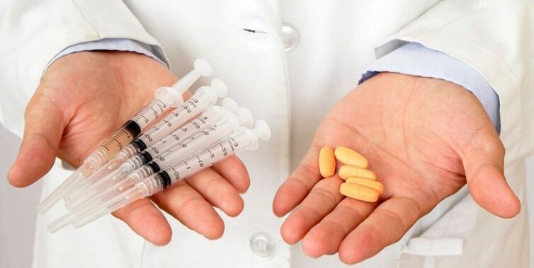 Pharmakologische Behandlung bei starken Rückenschmerzen im Lendenbereich.